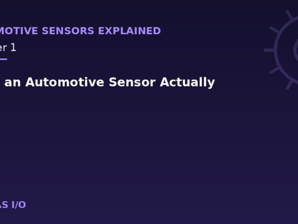 What an Automotive Sensor Actually Does