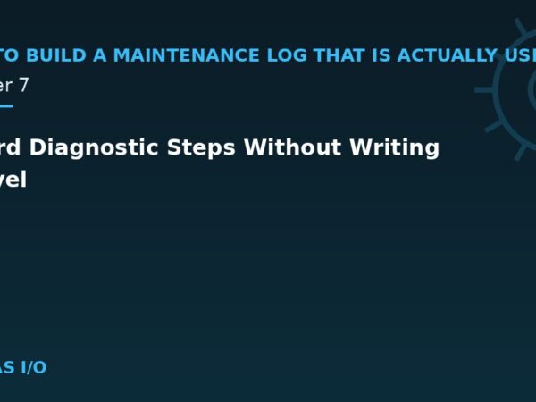 Record Diagnostic Steps Without Writing a Novel