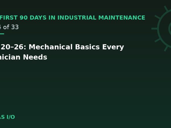 Days 20–26: Mechanical Basics Every Technician Needs