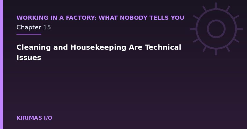 Cleaning and Housekeeping Are Technical Issues