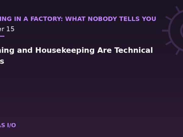 Cleaning and Housekeeping Are Technical Issues