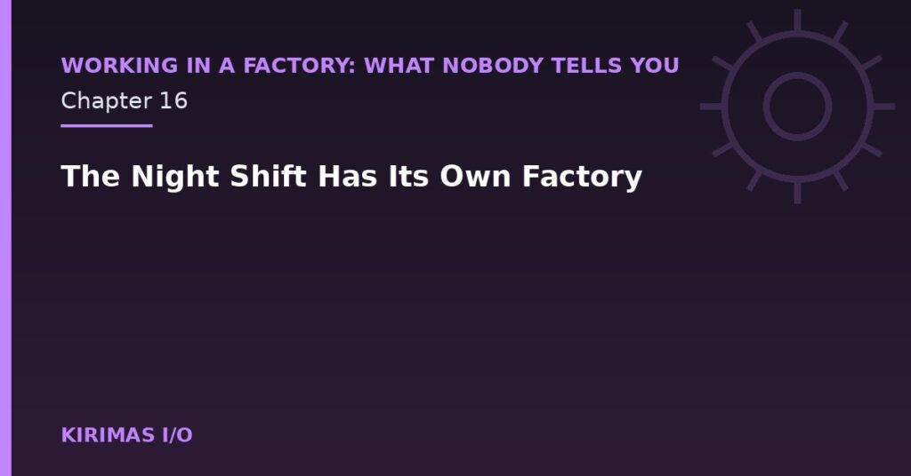 The Night Shift Has Its Own Factory