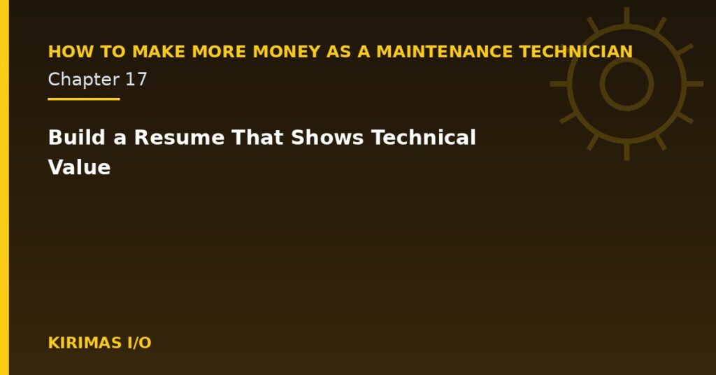 Build a Resume That Shows Technical Value