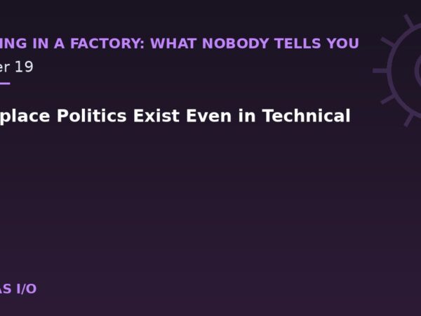 Workplace Politics Exist Even in Technical Jobs