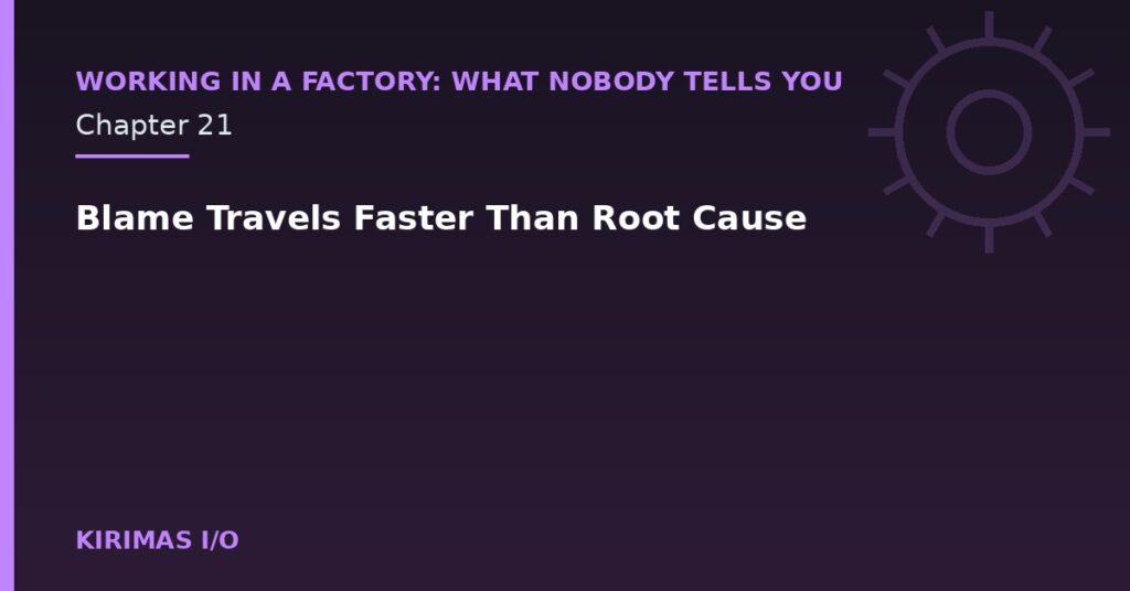 Blame Travels Faster Than Root Cause