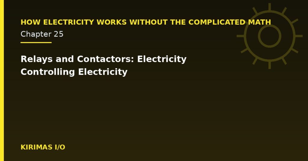 Relays and Contactors: Electricity Controlling Electricity