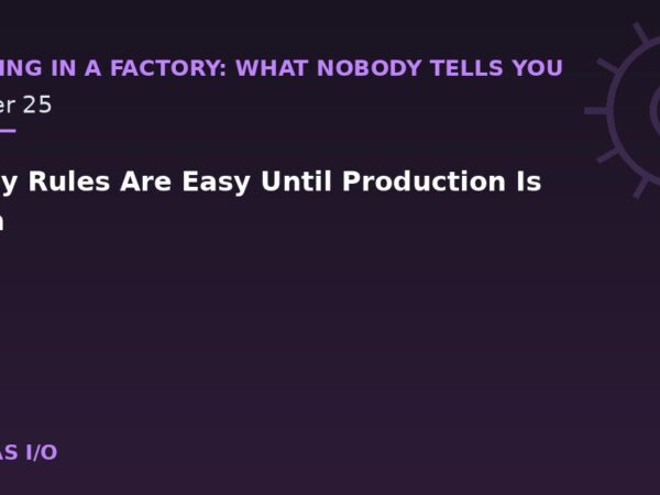 Safety Rules Are Easy Until Production Is Down
