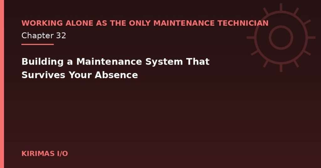 Building a Maintenance System That Survives Your Absence