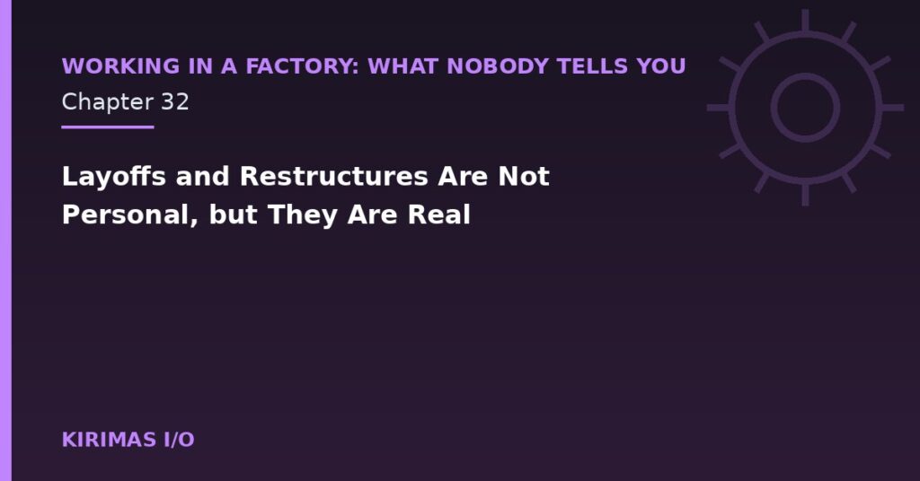 Layoffs and Restructures Are Not Personal, but They Are Real