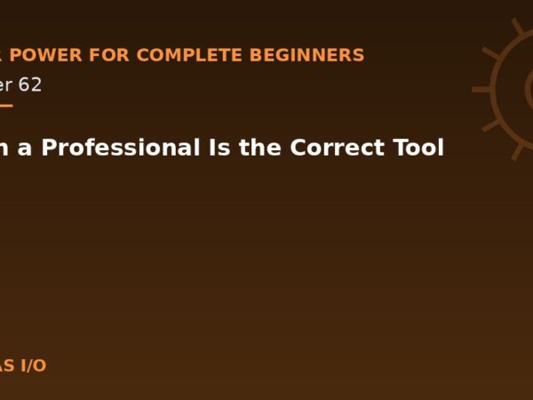 When a Professional Is the Correct Tool