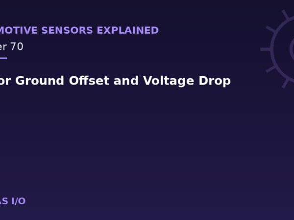 Sensor Ground Offset and Voltage Drop