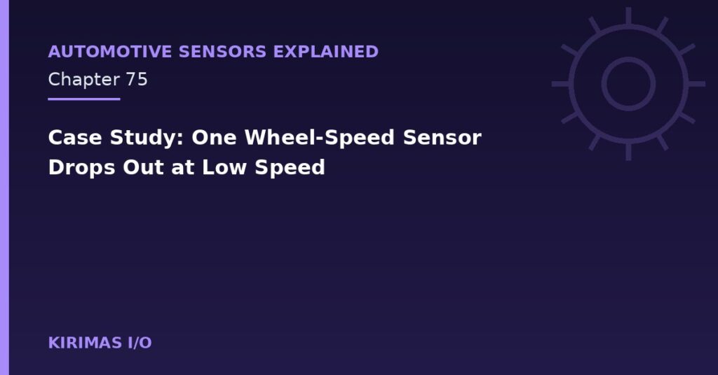 Case Study: One Wheel-Speed Sensor Drops Out at Low Speed