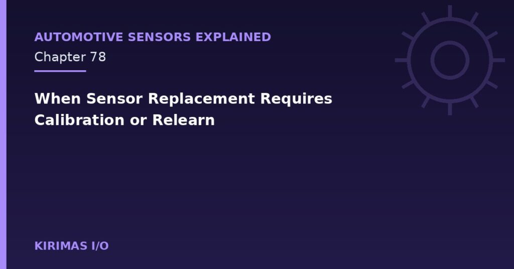 When Sensor Replacement Requires Calibration or Relearn