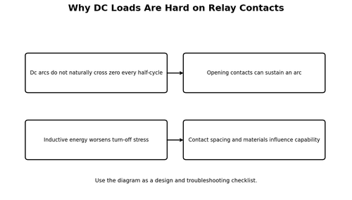 Why DC Loads Are Hard on Relay Contacts