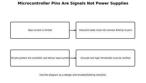 Microcontroller Pins Are Signals Not Power Supplies