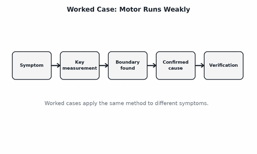Worked Case: Motor Runs Weakly