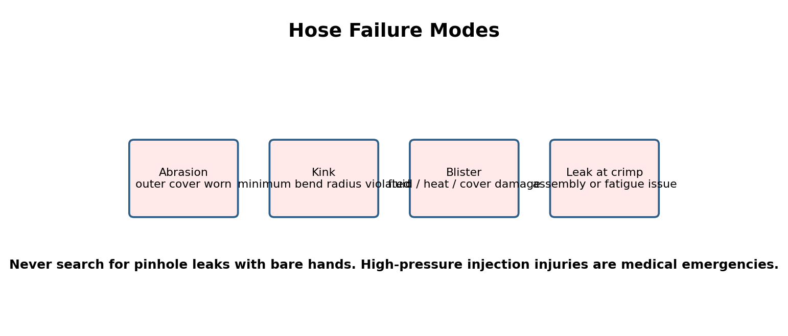 Simplified hydraulic training diagram for Hoses, Tubes, Fittings and Hidden Restrictions